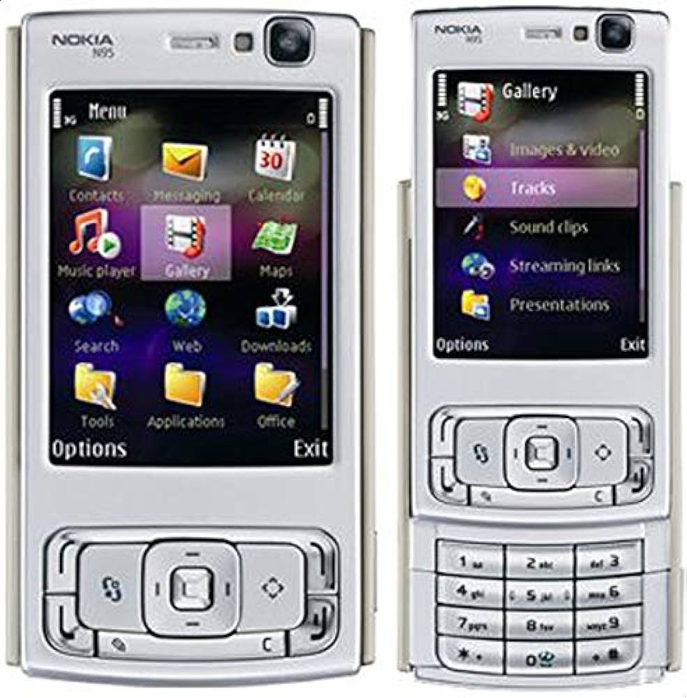 Compre Nokia N95 8GB Preto Prata GSM Wi-Fi 3G GPS 5.0MP MP3 Rádio