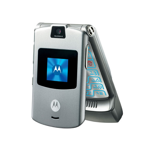 Motorola V3 Classic Silver - GSM Flip  2.2" Tela LCD Quad-Band Java - Prata 