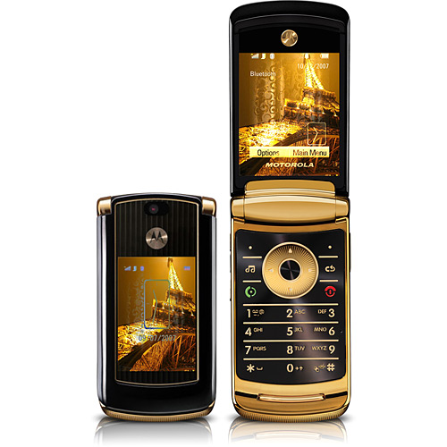 Motorola V8 RAZR2 Gold Luxury Edition - Câmera 2.0MP c/ zoom 8x