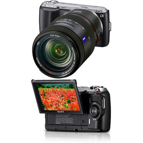 Sony - Câmera  Alpha Nex-C3 16.2 MP  LCD 3.0"  Panorâmica 3D  Lente 18-55mm - Pronta Entrega