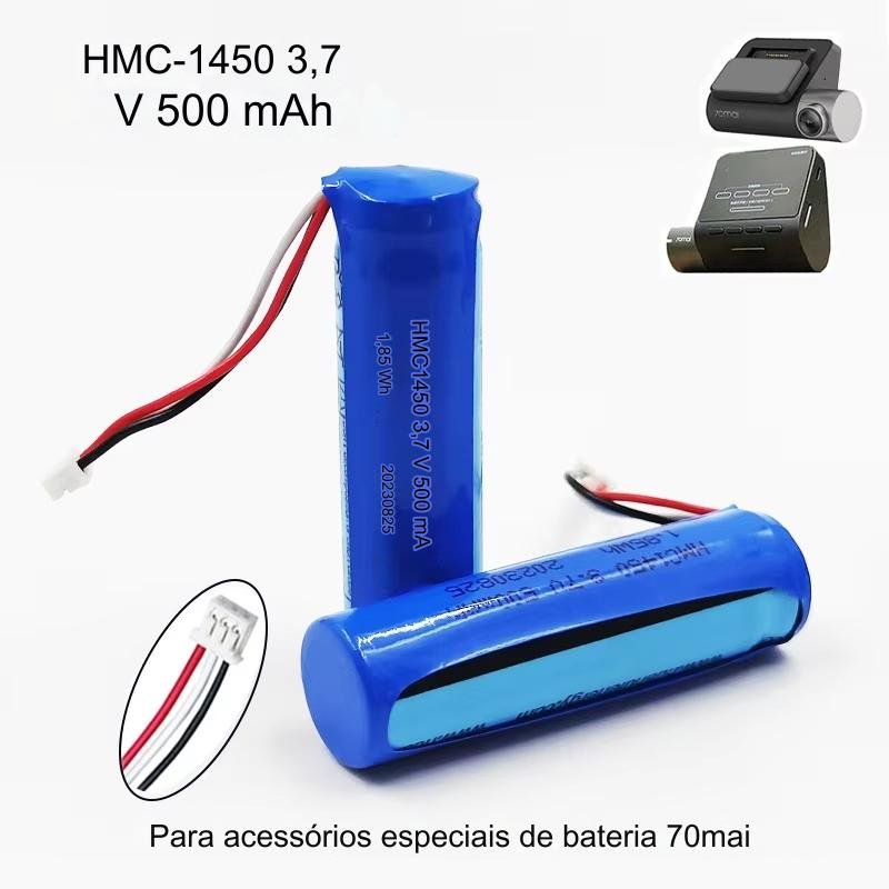 Bateria para Câmera Veicular Xiaomi 70Mai Pro  A500  A500s  A800  A800s Midrive D02, D04