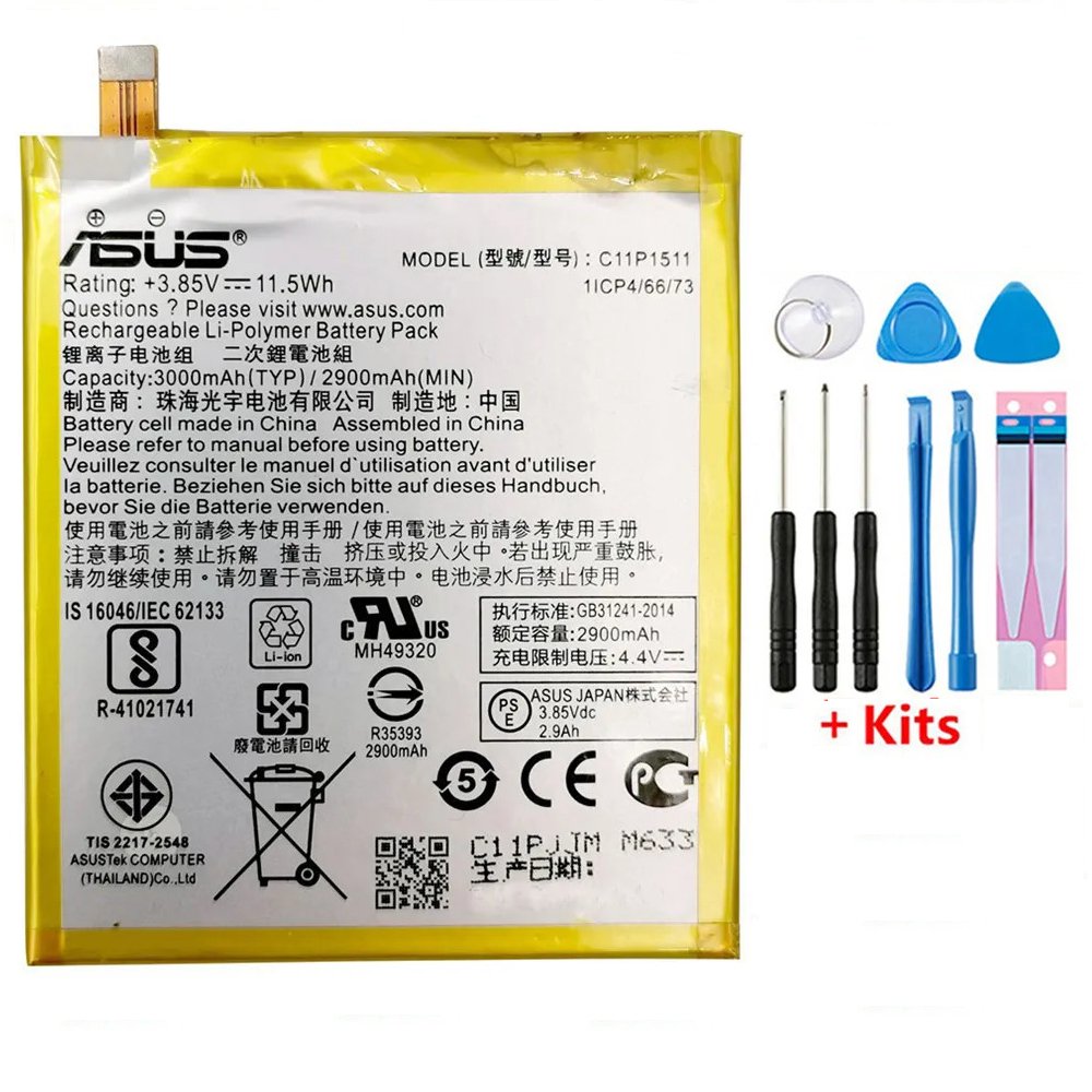 Bateria para Asus Zenfone 3 ZE552KL Z012DA Z012DE e Zenfone 4 Selfie ZD553KL