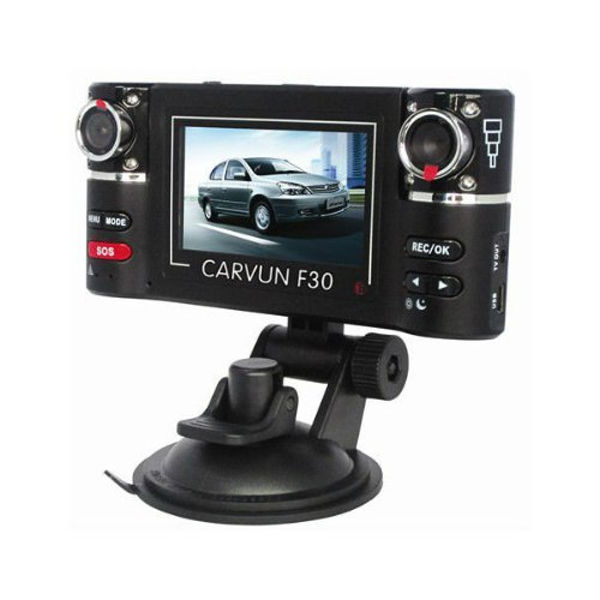 F30 HD Dual Camera Automotiva Car DVR  8 IR Lights SOS