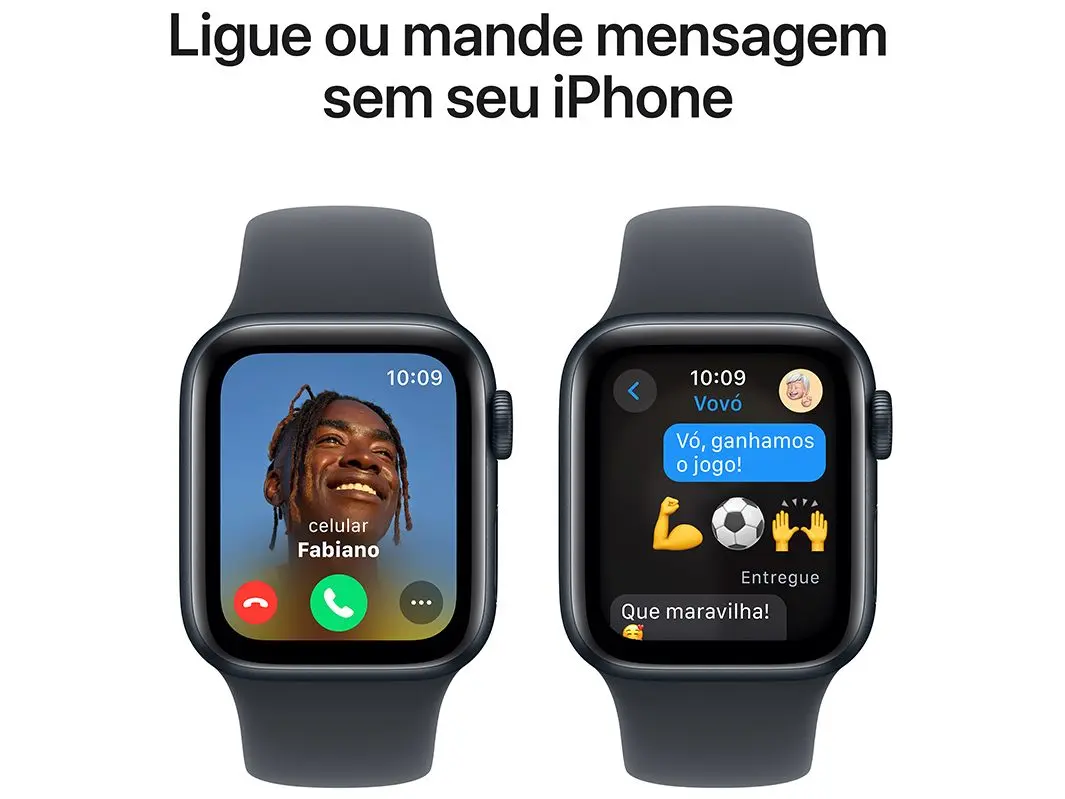 Apple Watch SE (2ª Geração) 40mm, Cor Midnight, Alumínio, Compatível com iOS – MPN: MXEA3LL/A