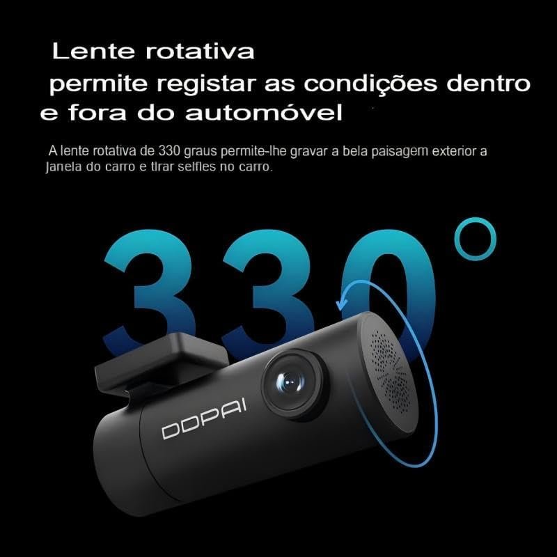 Camera Veicular Carro DDPAI Mini Pro 1296P WiFi Visão Noturna Gravação em Loop App