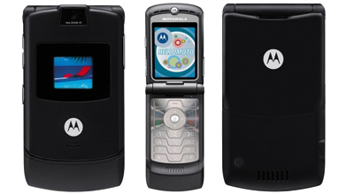 Motorola V3 Classic Black - GSM Flip  2.2" Tela LCD Quad-Band Java - Preto