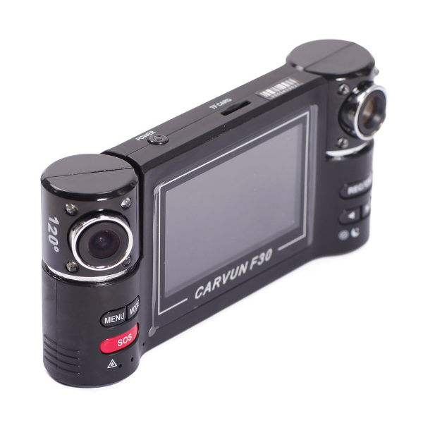 F30 HD Dual Camera Automotiva Car DVR  8 IR Lights SOS