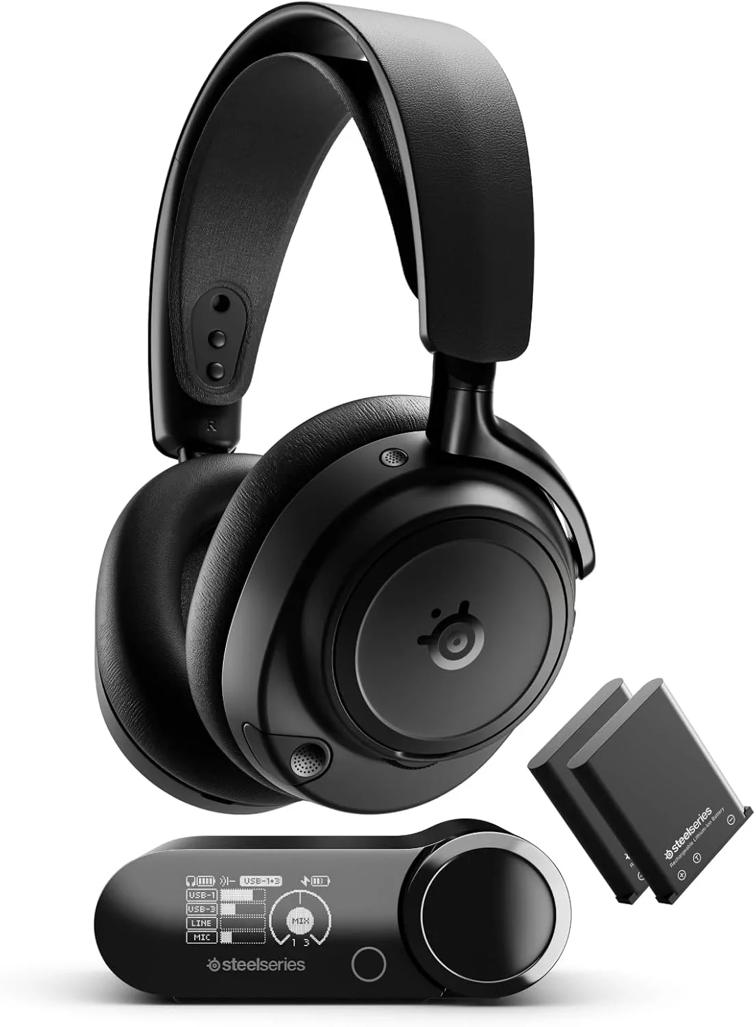 SteelSeries Arctis Nova Elite Wireless Obsidian Black com Base e Baterias