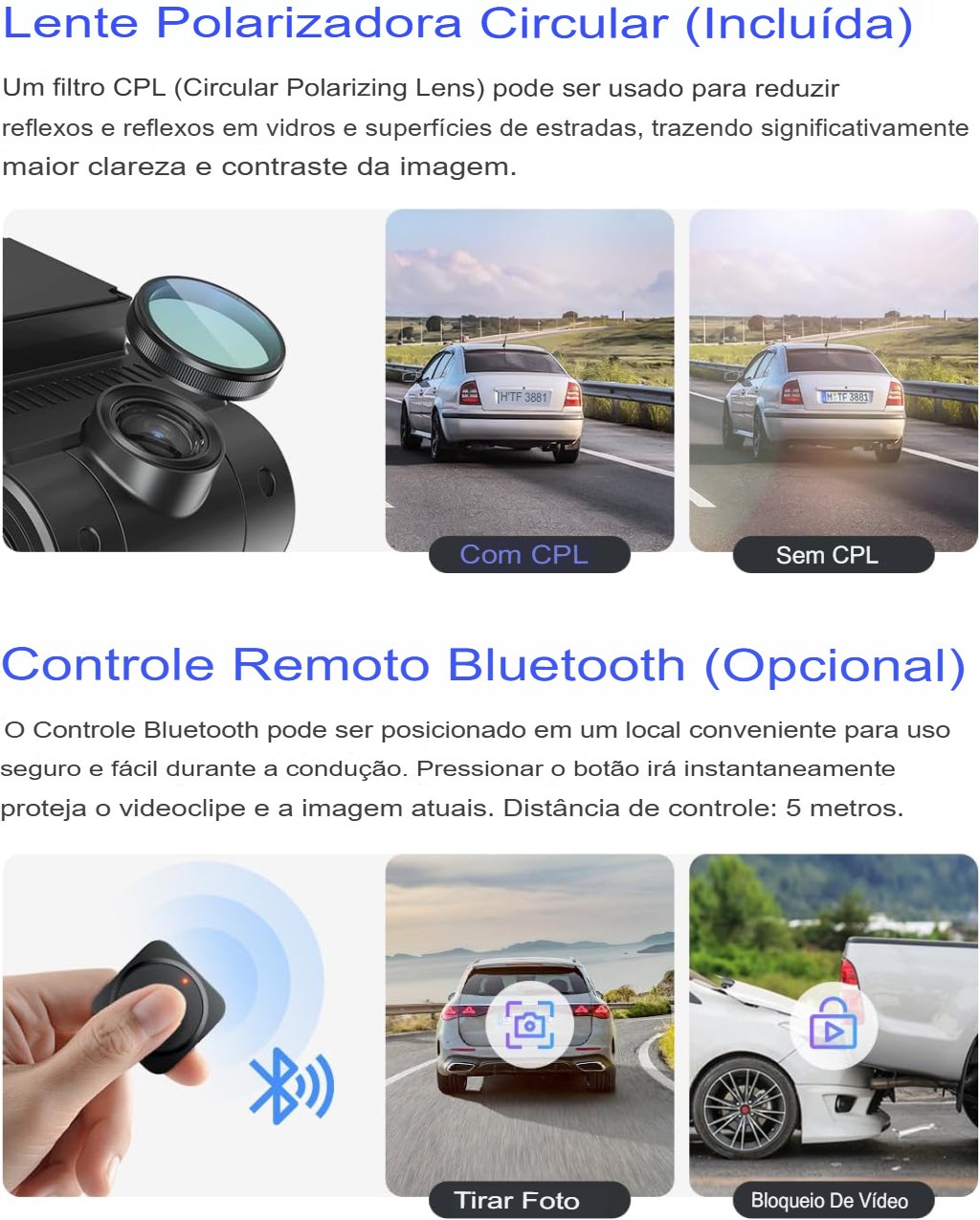 Viofo A229 Pro Lente CPL Antirreflexo Inclusa no Kit