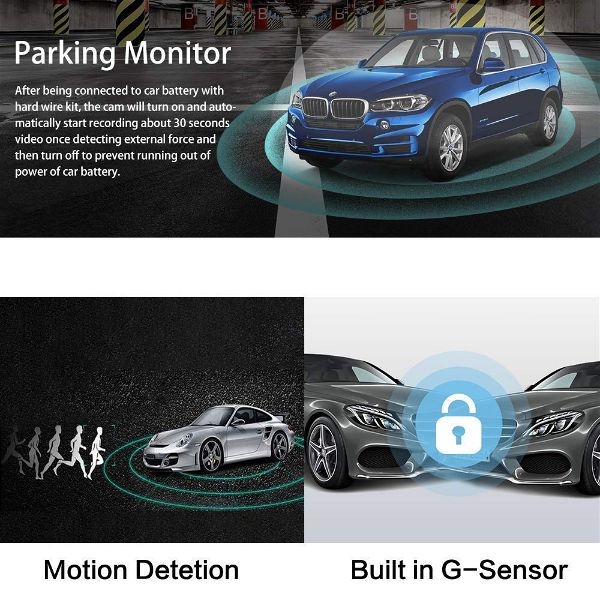 Camera Veicular Carro AZDOME GS63H GPS 4K WiFi Ultrta HD 2160P Visão Noturna 170 graus Sensor
