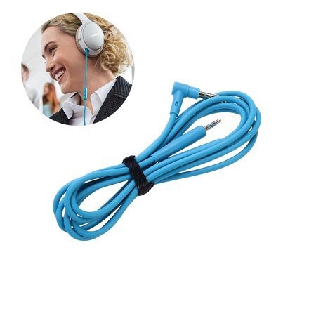 Replacement Cable Cabo MIC Volume Control Talk para Bose QuietConfort 25 QC25 OE2 OE2i - Preto e Azul