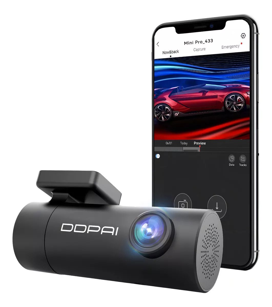 Camera Veicular Carro DDPAI Mini Pro 1296P WiFi Visão Noturna Gravação em Loop App