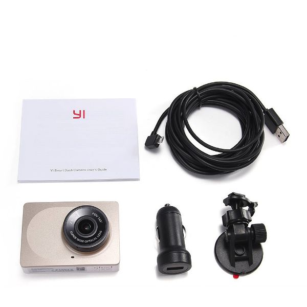 Camera Veicular Carro Xiaomi Yi Smart DVR WiFi Ângulo 165 graus Dash Cam 1080P 60fps Tela 2.7" Mi - Versão Internacional