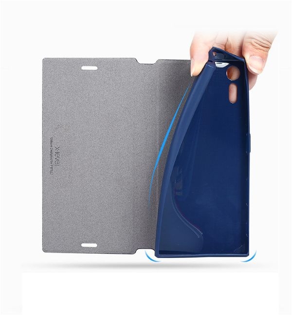 Ultra X-Level Case Capa Capinha Flip protetora para Sony Xperia Z1 L39h em couro ecológico e silicone