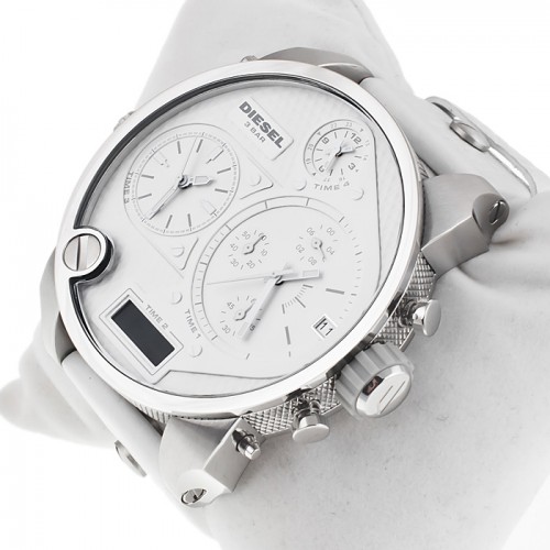 Relógio DIESEL DZ7194 Oversize White Branco Ghost XXL