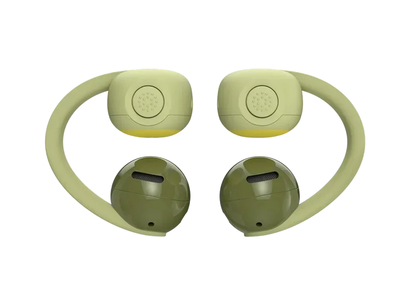 Bose Sport Open Earbuds verdes de frente