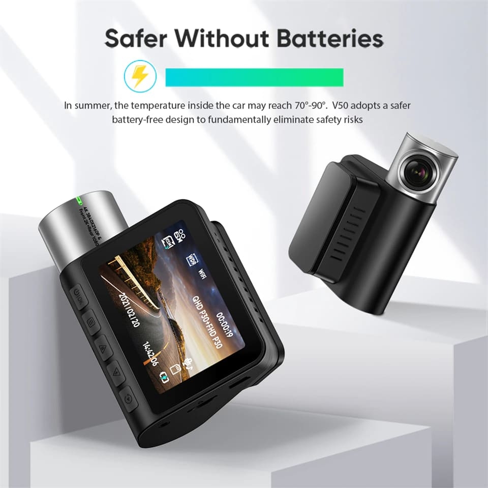 Camera Veicular Novatek 2K 4K Single Dual Dash Cam Pro 2.0" WiFi  Frontal 170 e Traseira 140 Graus Wide Angle 24H Estacionamento