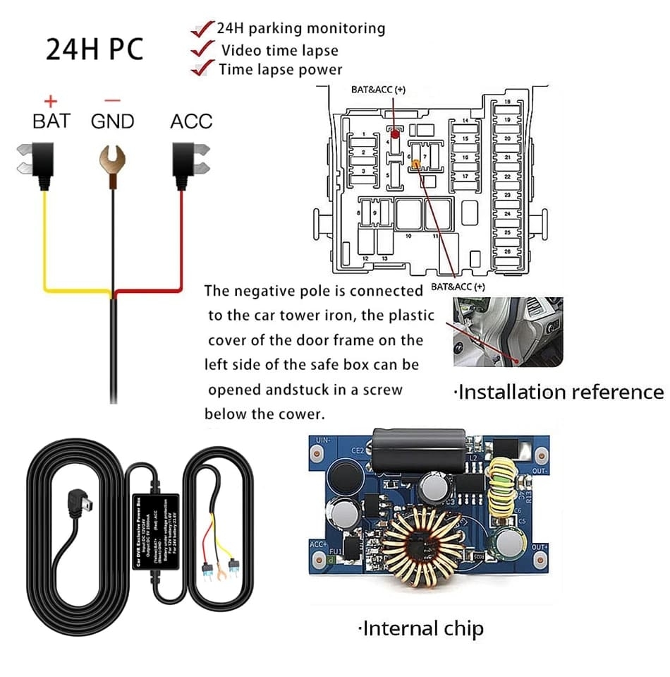 Camera Veicular Novatek 2K 4K Single Dual Dash Cam Pro 2.0" WiFi  Frontal 170 e Traseira 140 Graus Wide Angle 24H Estacionamento