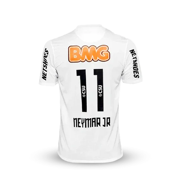Camisa Santos 2012 Nike Branca Neymar Jr 11 - Vista Verso Detalhada