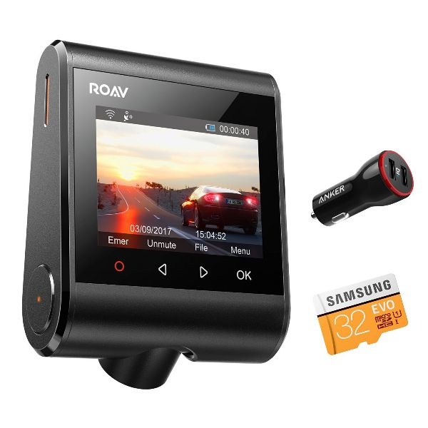 Roav Dash Cam C1 Pro camera veicular carro resolução 2K GPS WiFi Tela 2.4" G-Sensor WDR