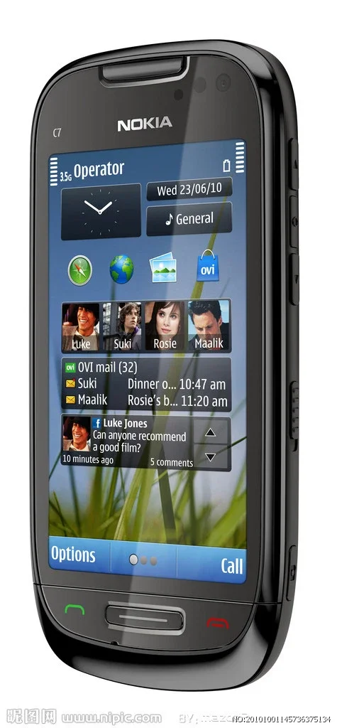 Nokia C7-00 Tela Principal Preto