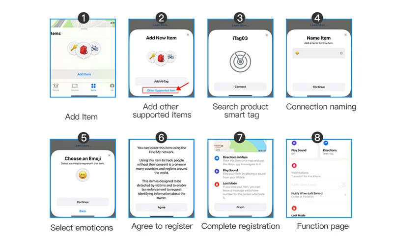 Finder Tag - Etiqueta Inteligente Mini Rastreador GPS  Compatível com o app Find My iOS - Cores