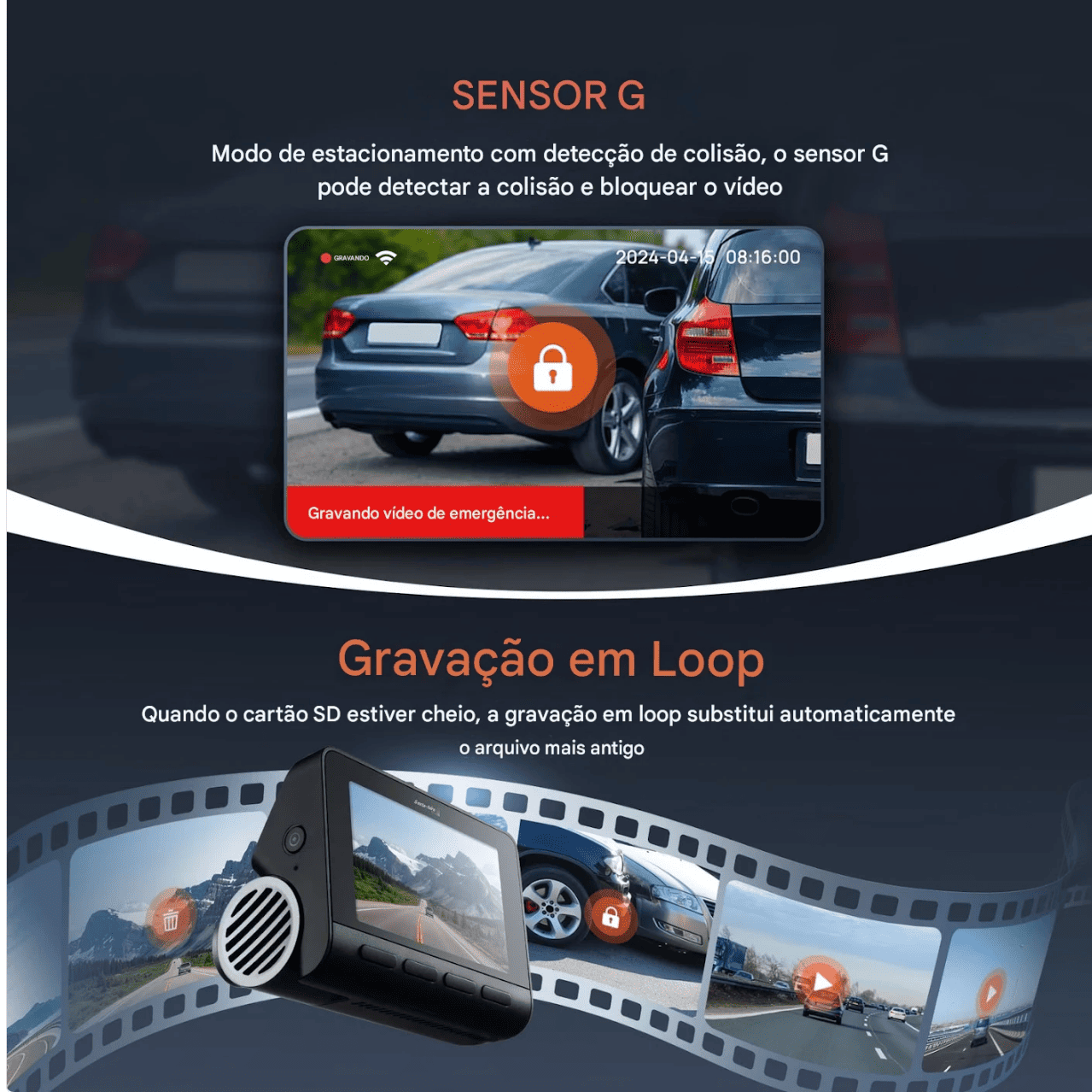 Camera Veicular Xiaomi 70mai A800s 4K Velocidade em Tempo Real 2160P UHD WIFI GPS  Monitor de estacionamento