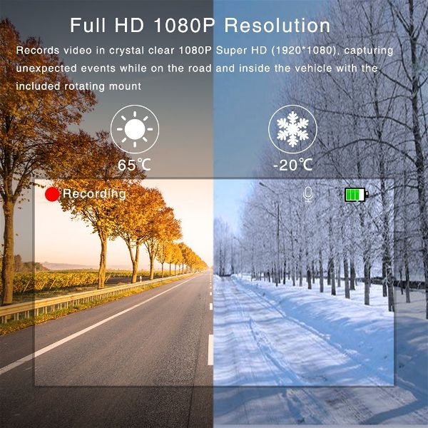 Camera Veicular Carro Vikcam GS60 Full HD 1080P Dash Cam GPS 2.7" LCD G-Sensor Loop Recording