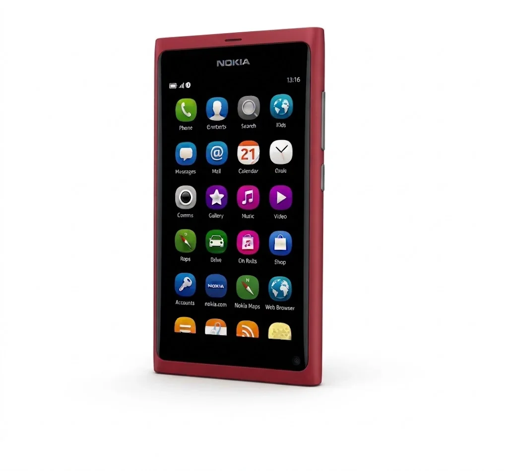 Nokia N9 vermelho frontal