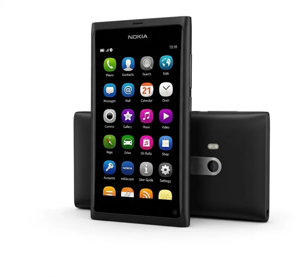 Nokia N9 pretos frontal e traseira