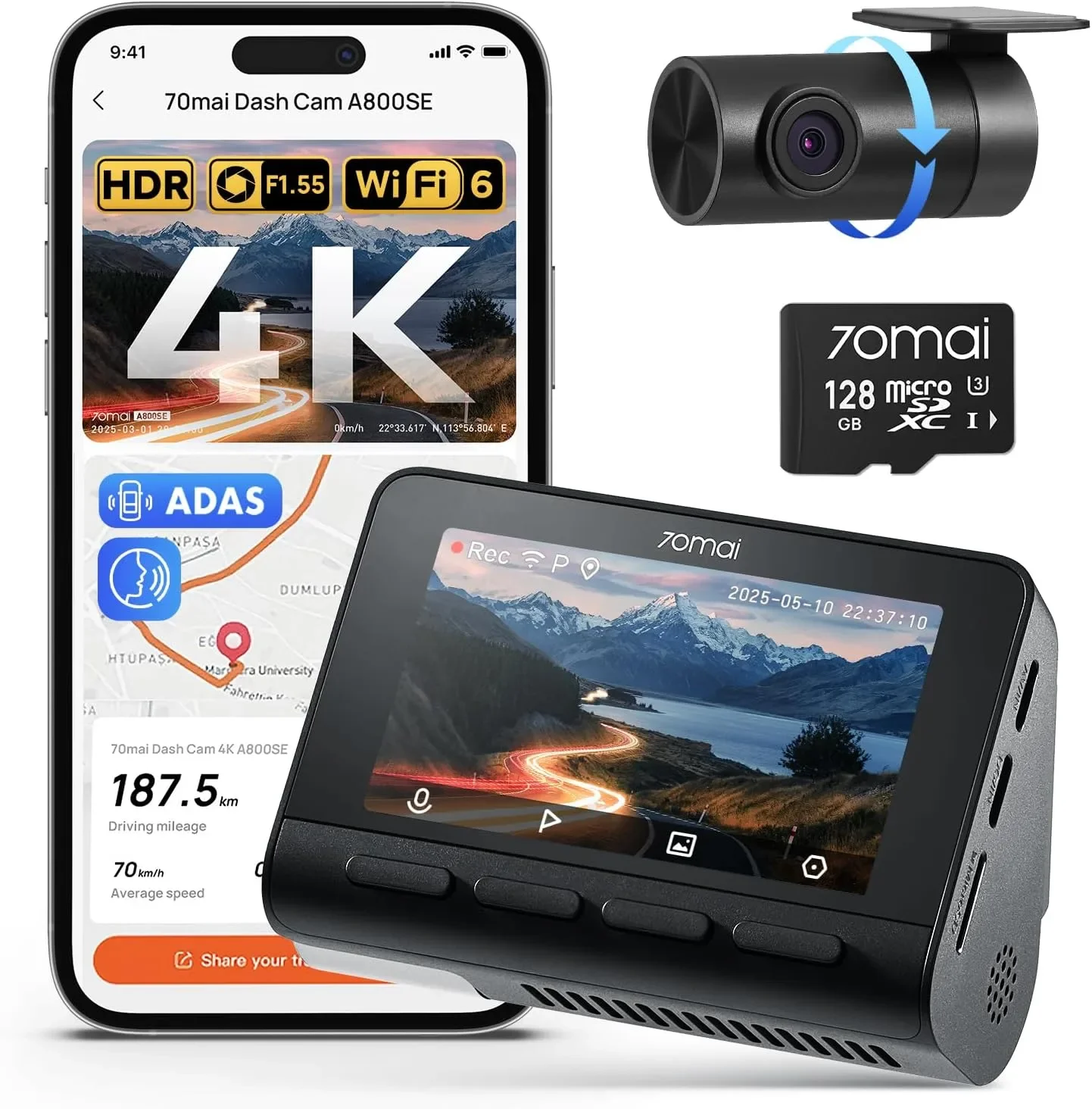 Xiaomi 70mai A800SE Dual Channel - 1 