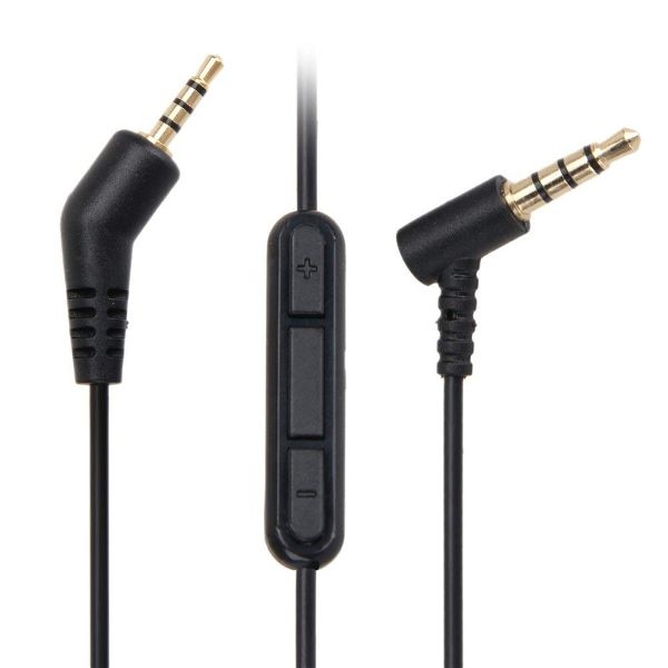 Replacement Cable Cabo Substituição Microfone Controle para Bose QuietConfort 3 QC3 - Preto