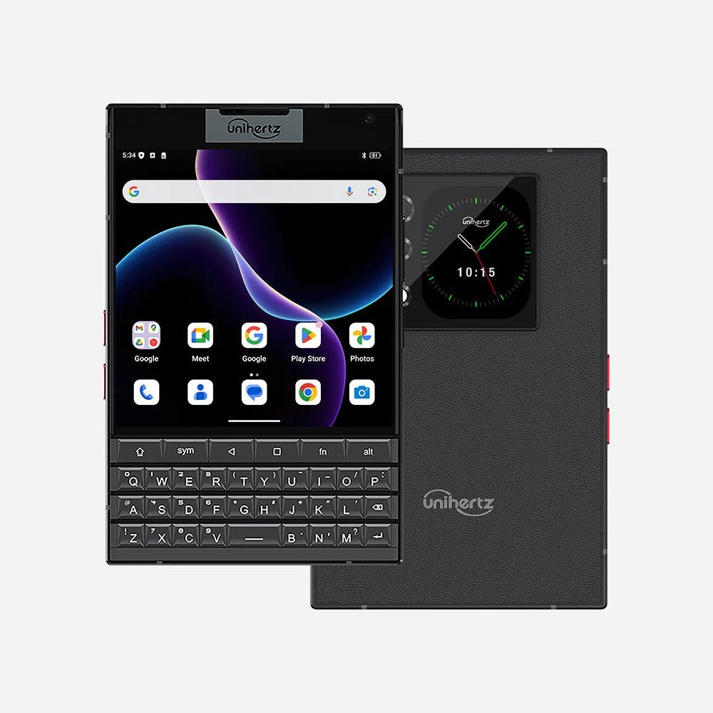 Smartphone Unihertz Titan 2 5G Android 15 QWERTY Tela Dupla 4,5" 12GB 512GB Bateria 5050mAh