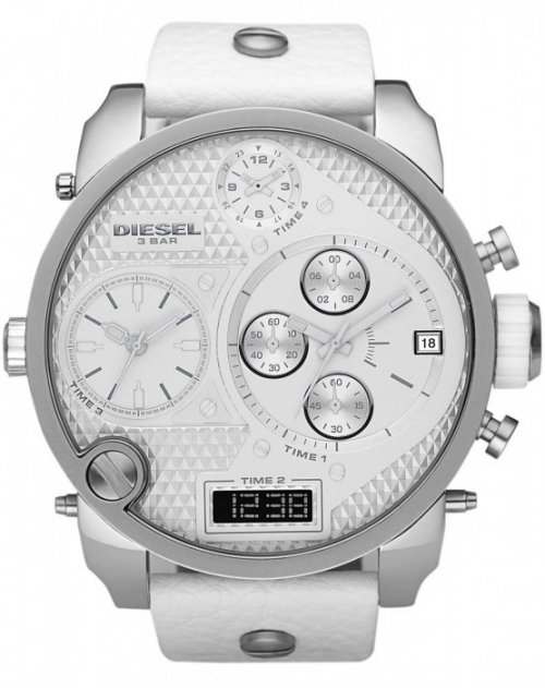 Relógio DIESEL DZ7194 Oversize White Branco Ghost XXL