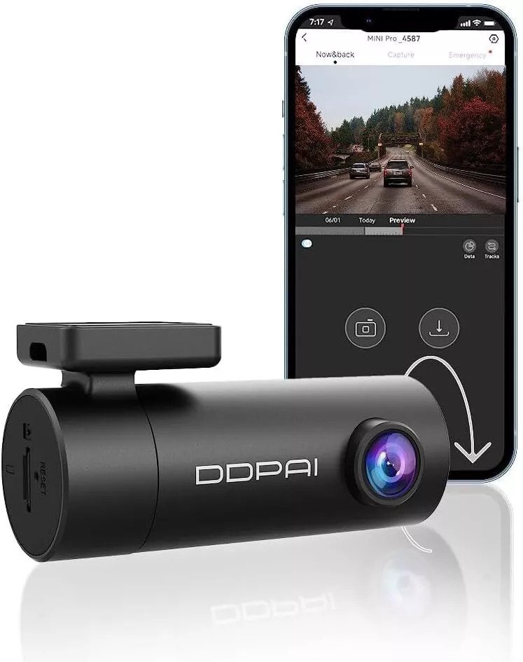 Camera Veicular Carro DDPAI Mini Pro 1296P WiFi Visão Noturna Gravação em Loop App